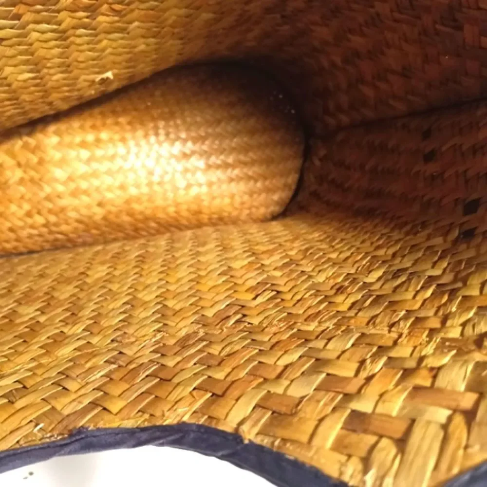 African Chevron Pattern Large Straw Bag